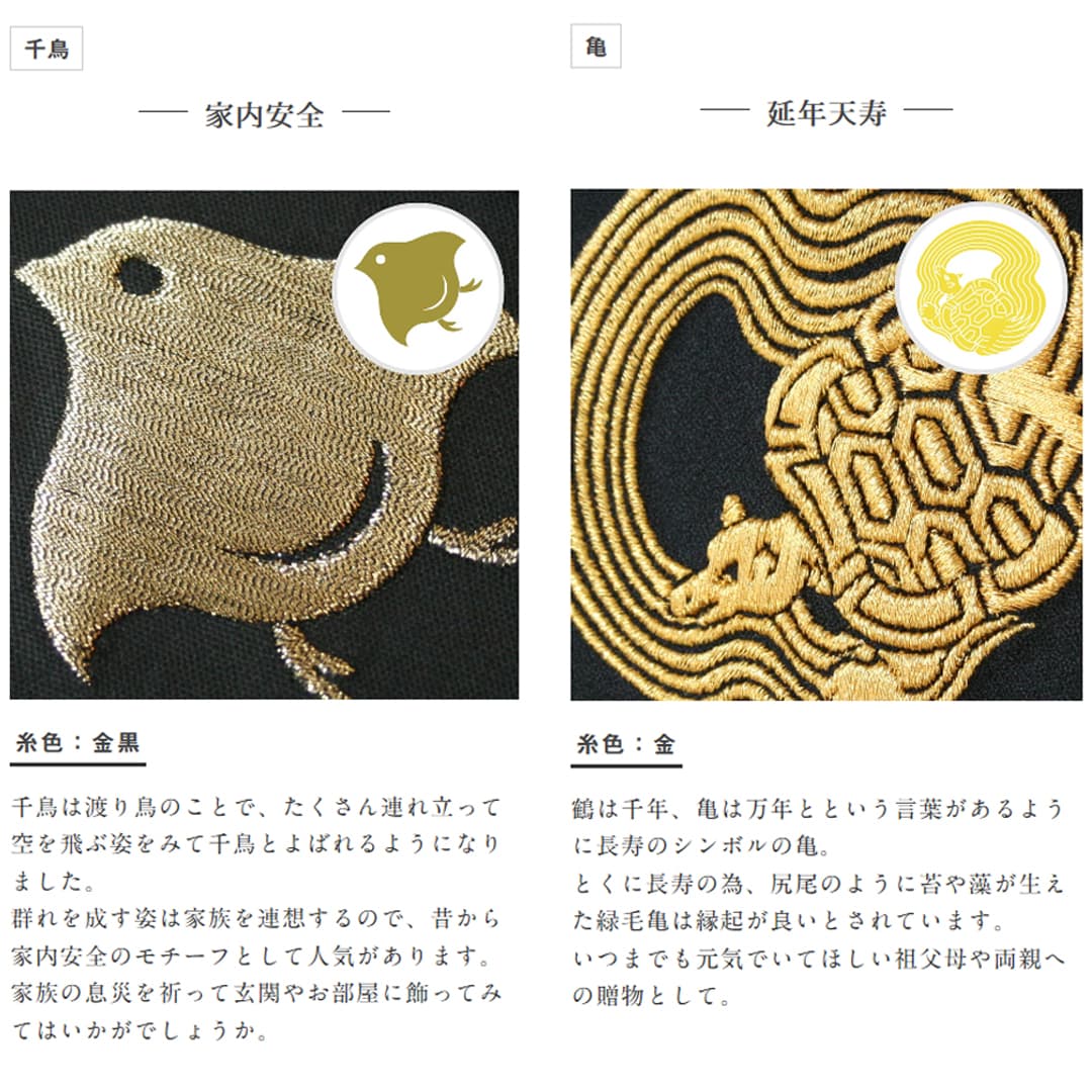 家紋刺繍額　京都